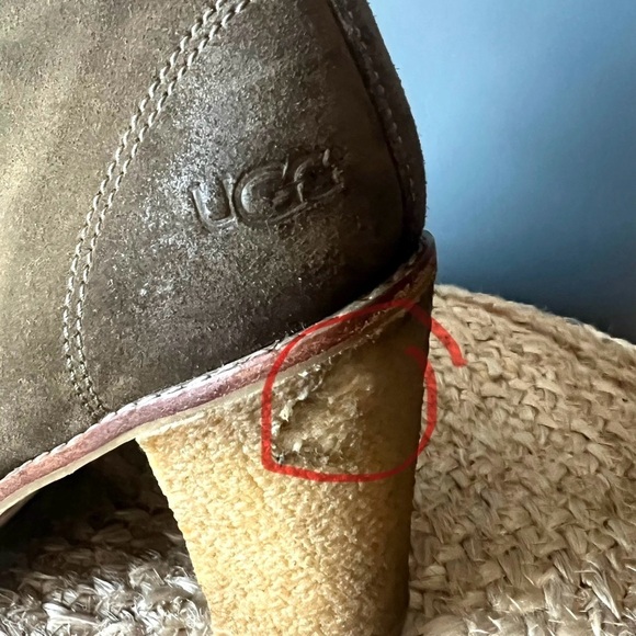 UGG Australia Calynda Olive Suede Ankle Boots - Picture 8 of 13